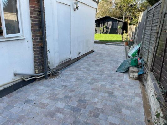 tegular block paving patio harlow 07
