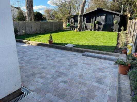 tegular block paving patio harlow 09